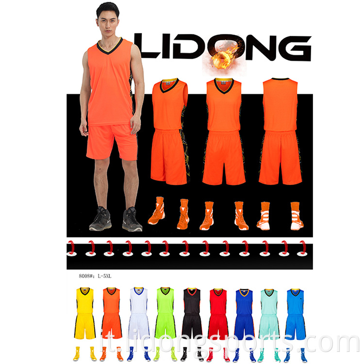 Design uniforme da pallacanestro da uomo personalizzato design all'ingrosso in China Guangzhou Lidong
